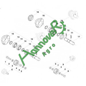 Позиція 18 Зірочка Z=17 Accord AC821774 АС821774, Kverneland, Квернеланд